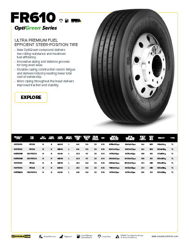 FR610 Specification Sheet